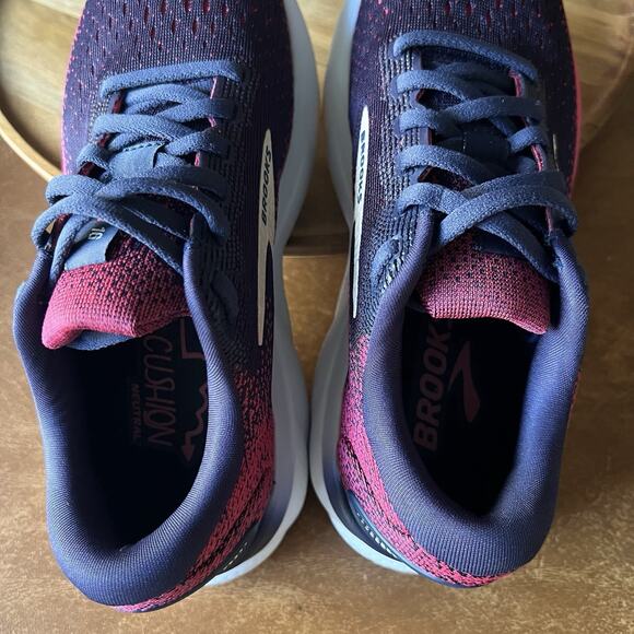 Brooks Ghost 16 Running Women's 5 Blue Pink White Peacoat Shoes Sneakers - Picture 5 of 16